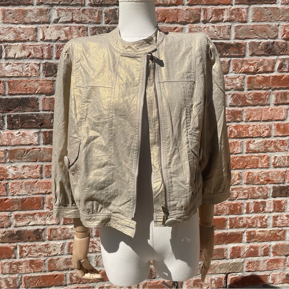 Jolt (Neiman Marcus) khaki/gold juniors vintage jacket / L / Excellent condition - Picture 7 of 17